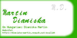 martin dianiska business card